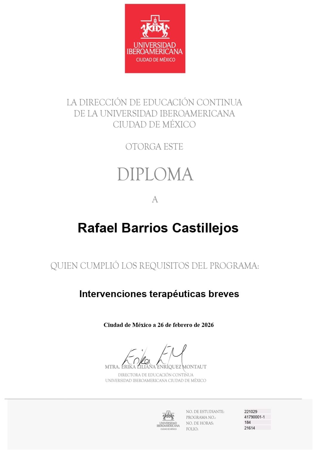Universsidad Ibero Centro de Terapia Breve Psicólogo Rafael Barrios Veravruz boca del río